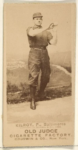 Kilroy, Pitcher, Baltimore Orioles, from the Old Judge series (N172) for Old Judge Cigarettes