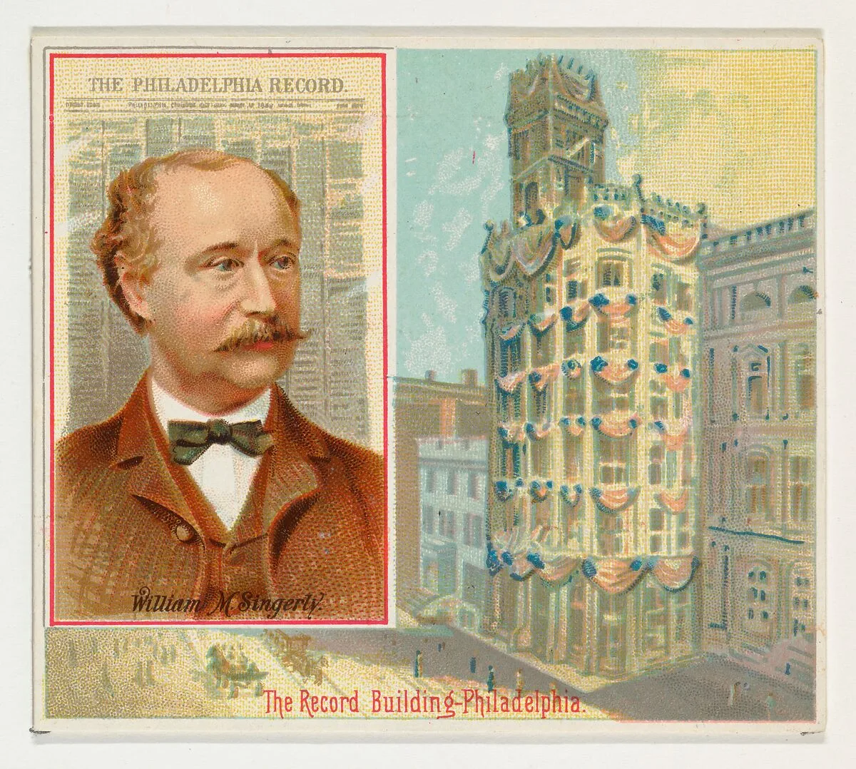William M. Singerly, The Philadelphia Record, from the American Editors series (N35) for Allen & Ginter Cigarettes — Allen & Ginter