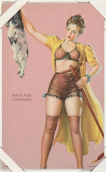 Miss-placed Confidence from All American Girls series (W424) — International Mutoscope Reel Company