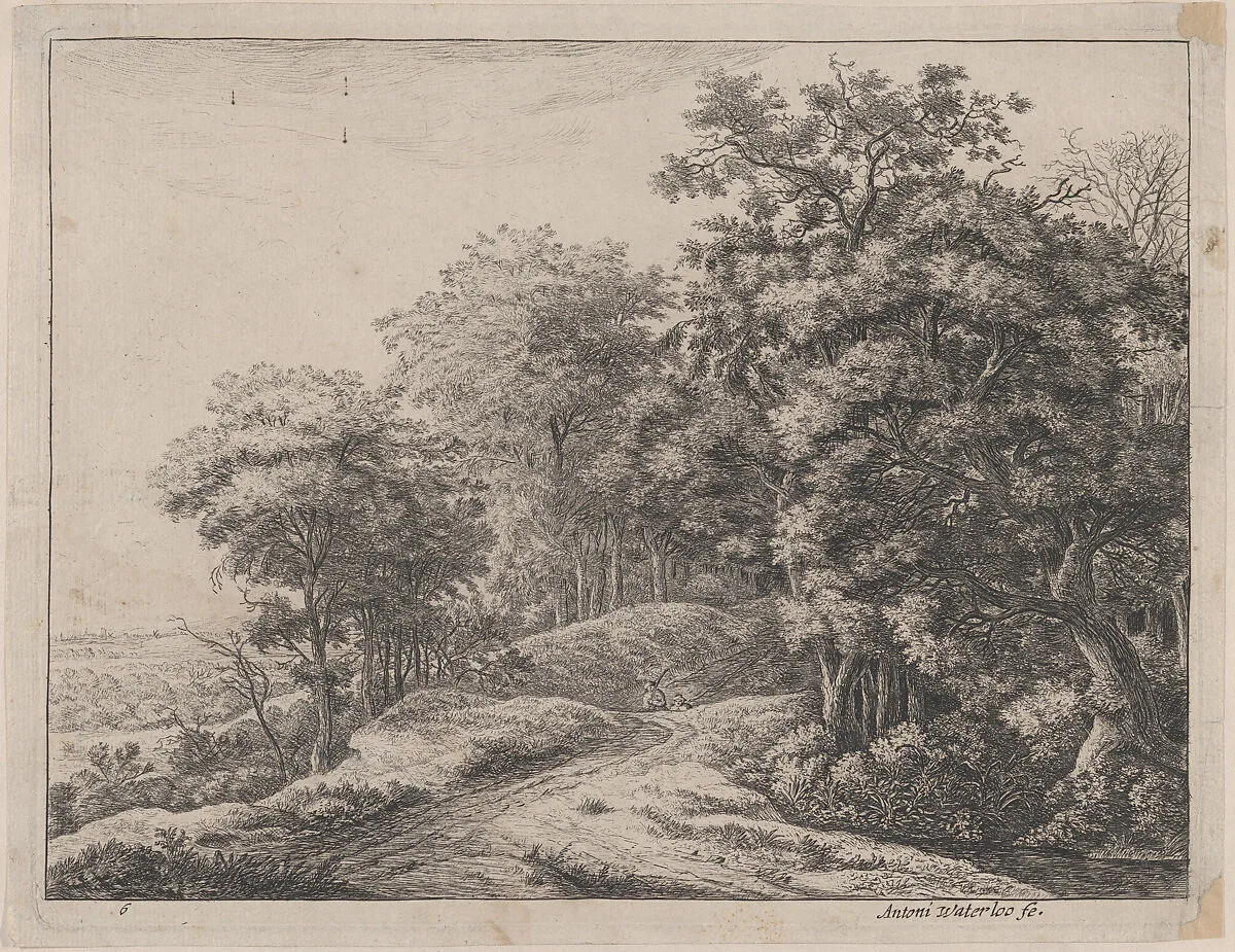 Two Men in a Hollow — Anthonie Waterloo
