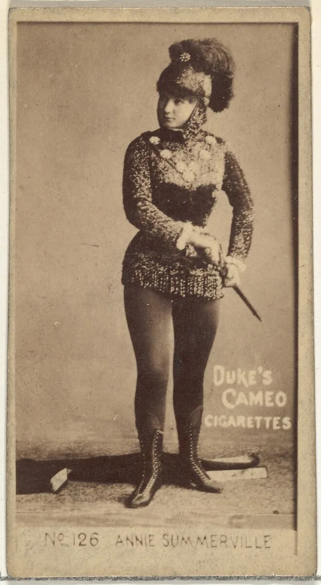 Card Number 126, Annie Summerville, from the Actors and Actresses series (N145-4) issued by Duke Sons & Co. to promote Cameo Cigarettes — W. Duke, Sons & Co.