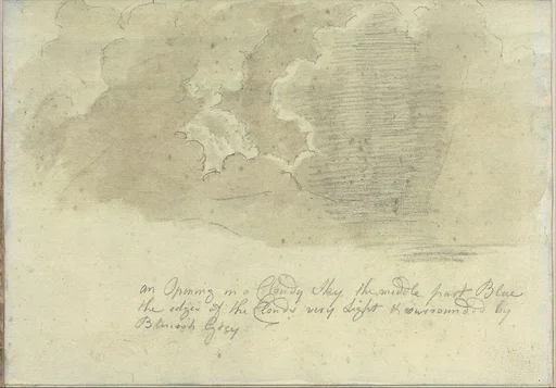 An Opening in a Cloudy Sky (Smaller Italian Sketchbook, leaf 13 recto)