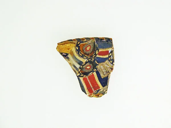 Glass mosaic dish rim fragment — Unknown