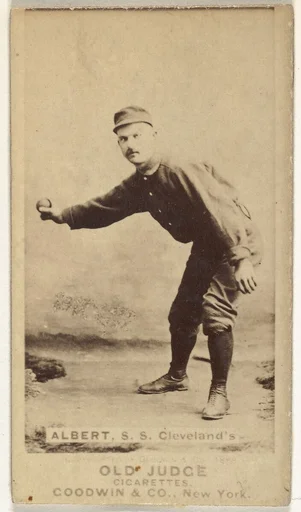 August Peterson "Gus" Alberts, Shortstop, Cleveland, from the Old Judge series (N172) for Old Judge Cigarettes