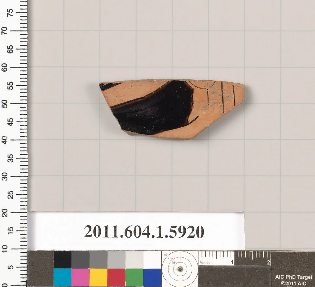 Terracotta fragment of a kylix (drinking cup) — Unknown