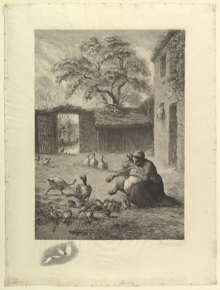 Le Printemps, d'après un pastel de Millet — Jean-François Millet|Félix Bracquemond|Georges Petit
