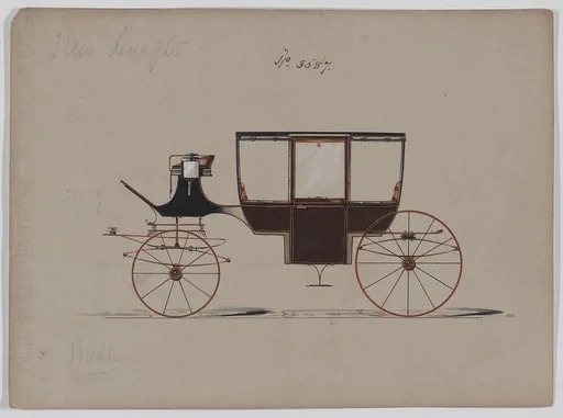 Design for Curtain Quarter Coach, no. 3587