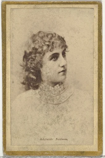 Adelaide Neilson, from the Actresses and Celebrities series (N60, Type 2) promoting Little Beauties Cigarettes for Allen & Ginter brand tobacco products