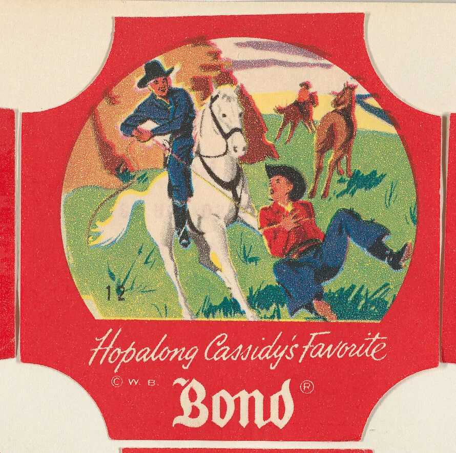 No. 12, from the Hopalong Cassidy bread labels series (D290-8) issued by Bond Bread — Bond Bread|Warner Bros