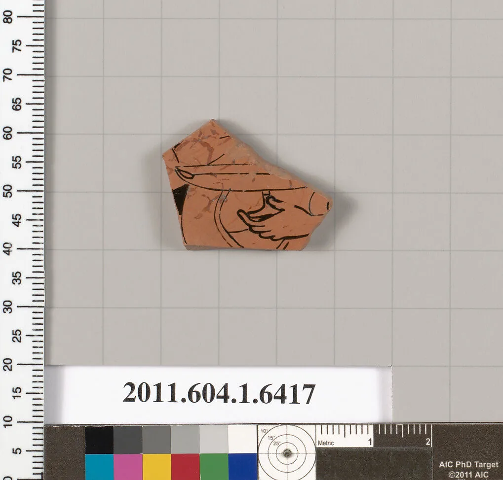Terracotta fragment of a kylix (drinking cup) — Unknown