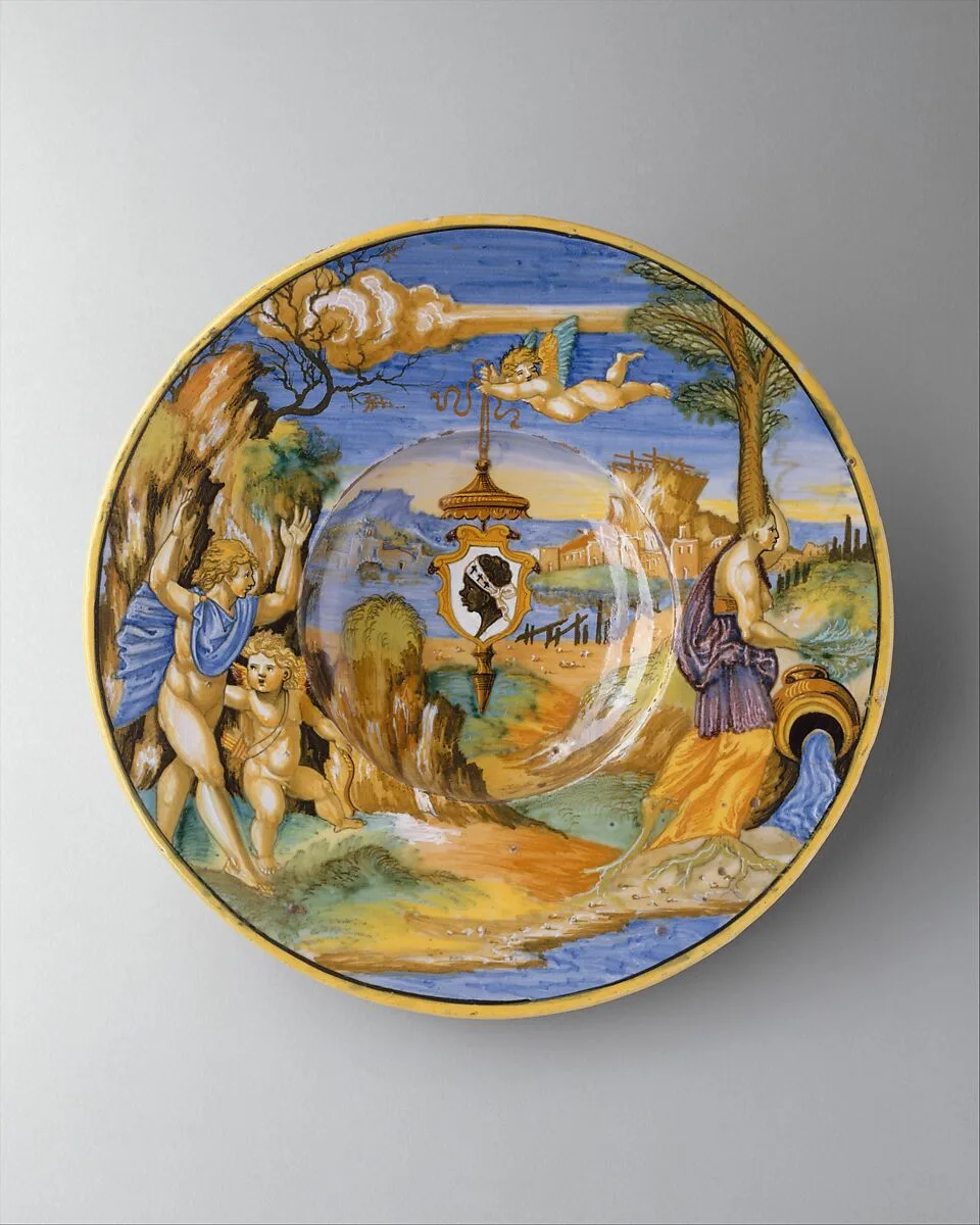 Armorial dish: The story of Apollo — Francesco Xanto Avelli da Rovigo