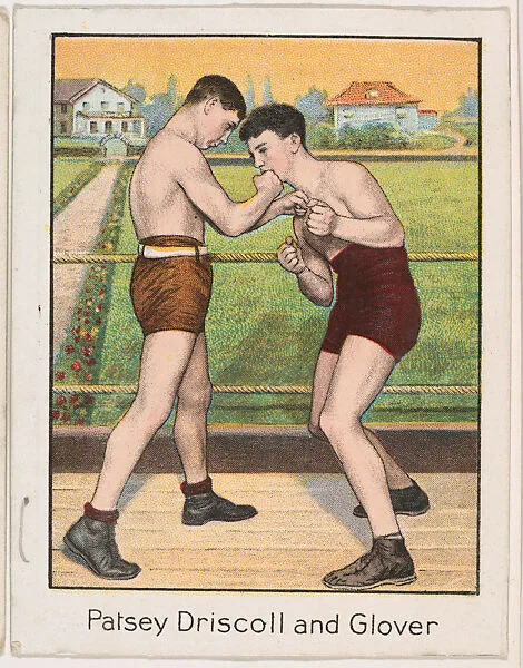 Patsey Driscoll and Glover, from the Champion Athlete and Prize Fighter series (T220), issued by Mecca and Tolstoi Cigarettes — Tolstoi Cigarettes|Mecca Cigarettes
