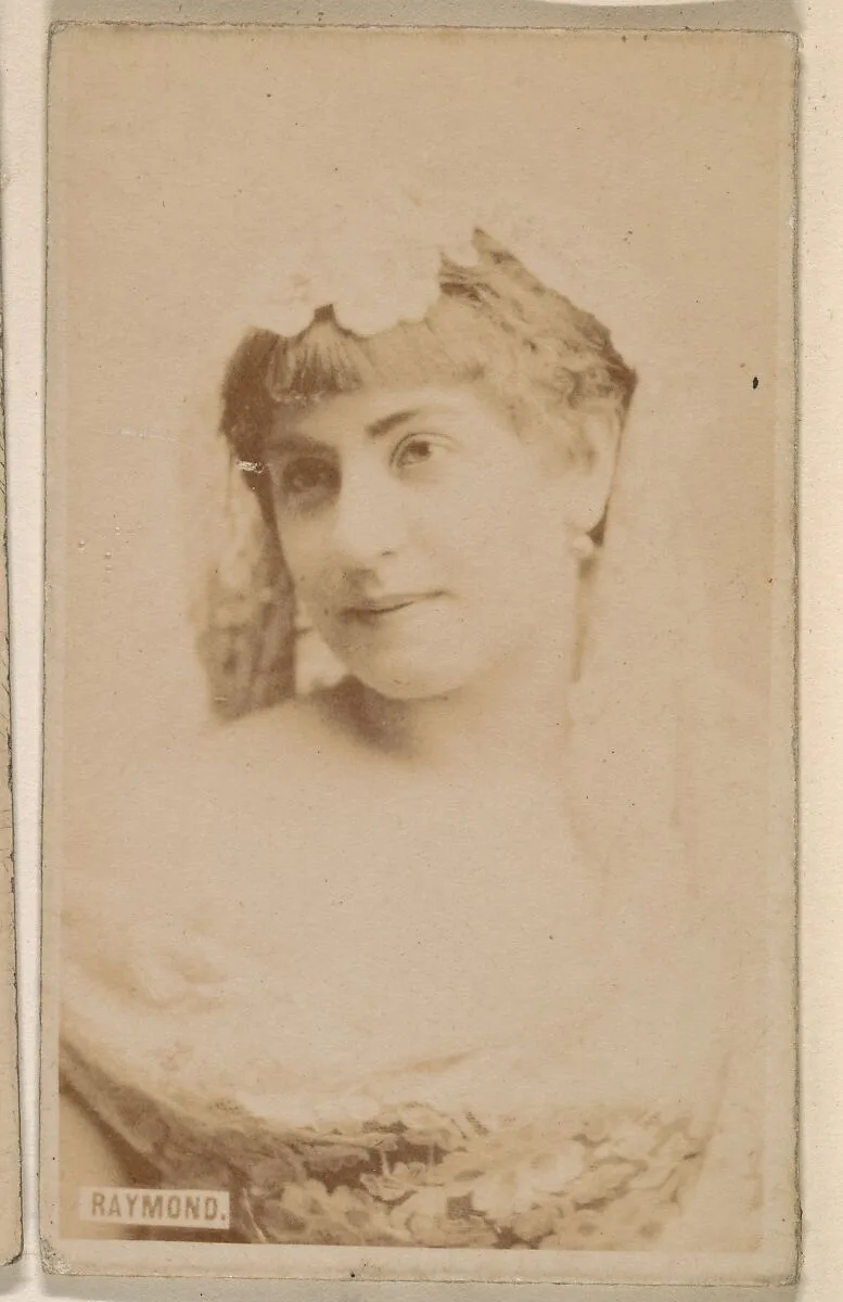 Miss Raymond, from the Actresses series (N246), Type 1, issued by Kinney Brothers to promote Sporting Extra Cigarettes — Kinney Brothers Tobacco Company