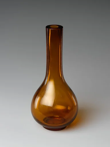 清早期  琥珀色透明玻璃瓶|Vase