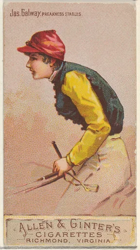 Jas. Galway, Preakness Stables, from the Racing Colors of the World series (N22b) for Allen & Ginter Cigarettes