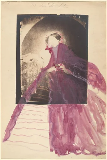 [La Comtesse at Table with Hand to Face]