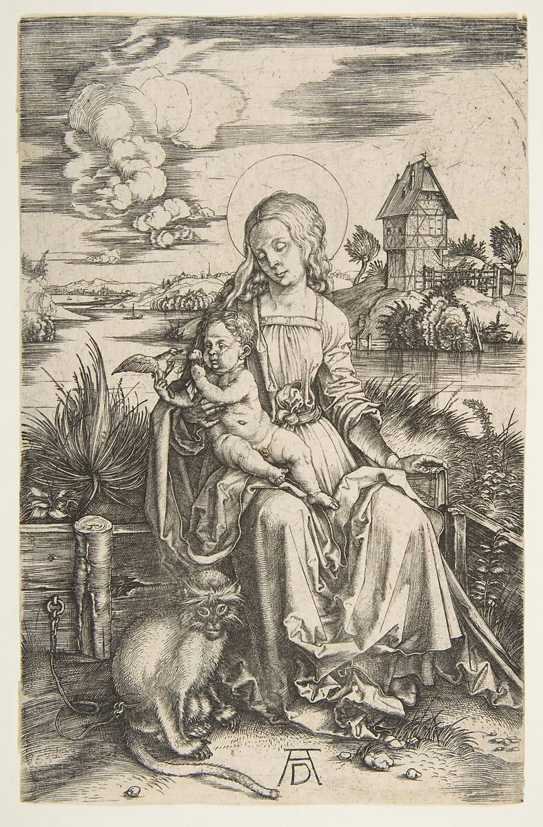 Virgin and Child with the Monkey — Albrecht Dürer