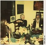 [Walker Evans Dinner Party: WE, Mary Knollenberg, and Liz Lesy]