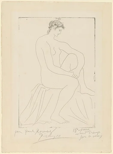 Nude Woman Crowned with Flowers