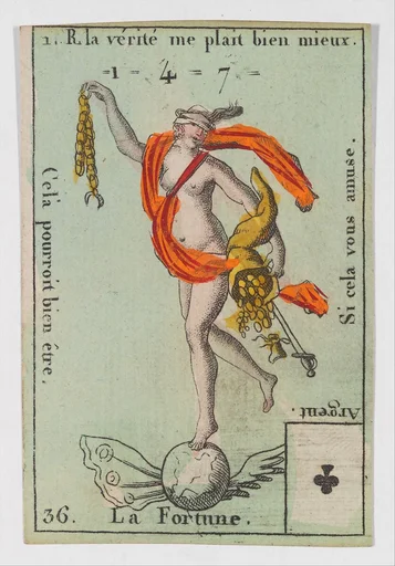 La Fortune, from the playing cards (for quartets) "Costumes des Peuples Étrangers"