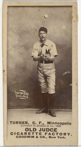 Thomas Turner, Center Field, Minneapolis, from the Old Judge series (N172) for Old Judge Cigarettes