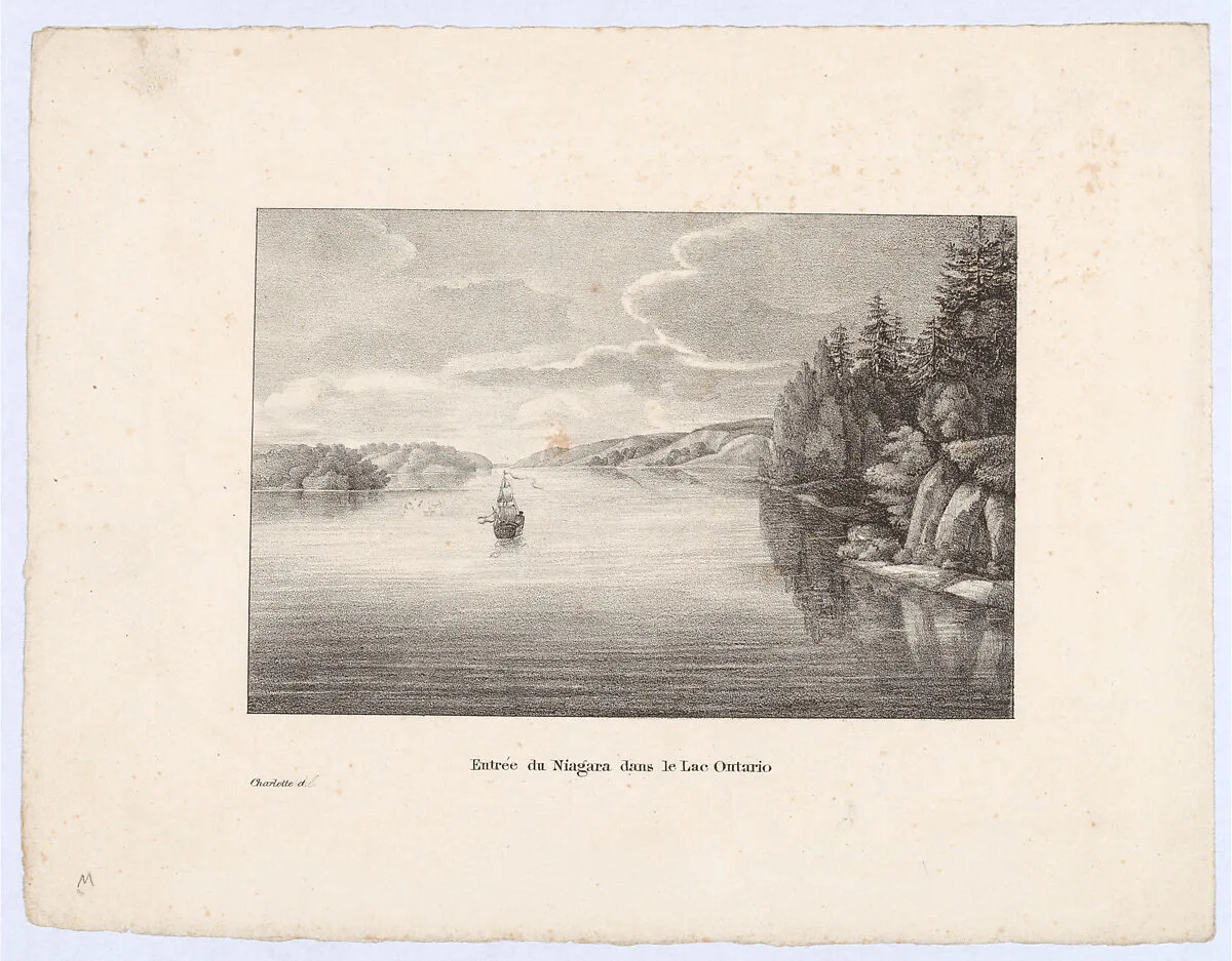 Entrée du Niagara dans le Lac Ontario — Charlotte Bonaparte|Michel-Ghislain Stapleaux|Ambroise M. Jobard