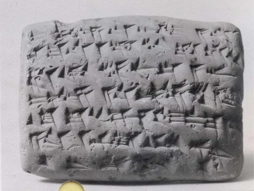 Cuneiform tablet: record of receipt of unspun linen, Ebabbar archive