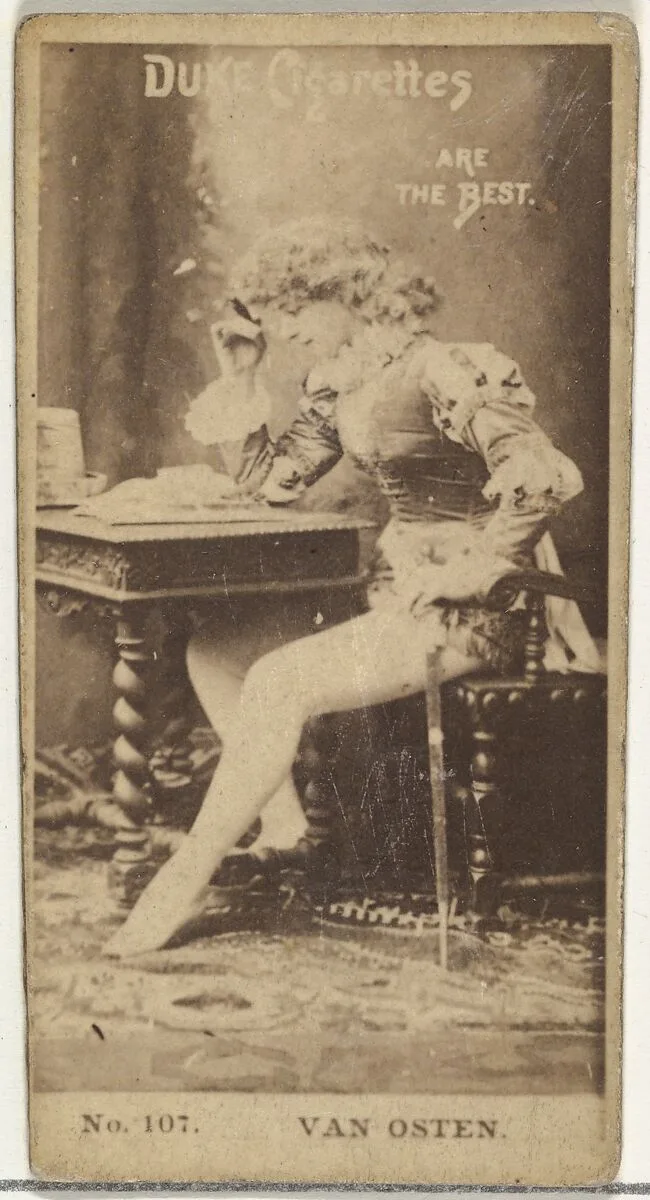 Card Number 107, Van Osten, from the Actors and Actresses series (N145-6) issued by Duke Sons & Co. to promote Duke Cigarettes — W. Duke, Sons & Co.