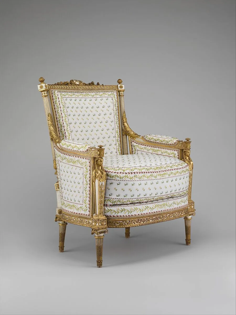 Armchair (bergère) (part of a set) — Jean-Baptiste-Claude Sené|Louis-François Chatard