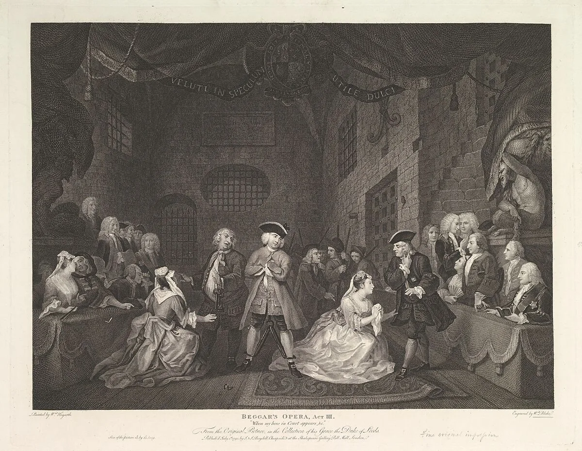 The Beggar's Opera, Act III — John & Josiah Boydell|John Gay|William Blake|William Hogarth
