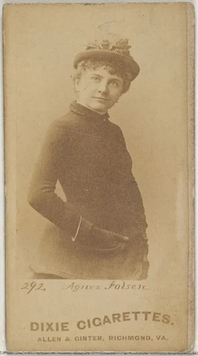 Card 292, Agnes Folsen, from the Actors and Actresses series (N45, Type 7) for Dixie Cigarettes
