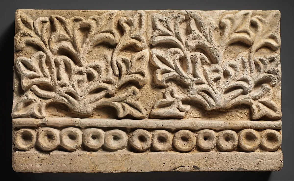 Wall decoration with vegetal design — Unknown