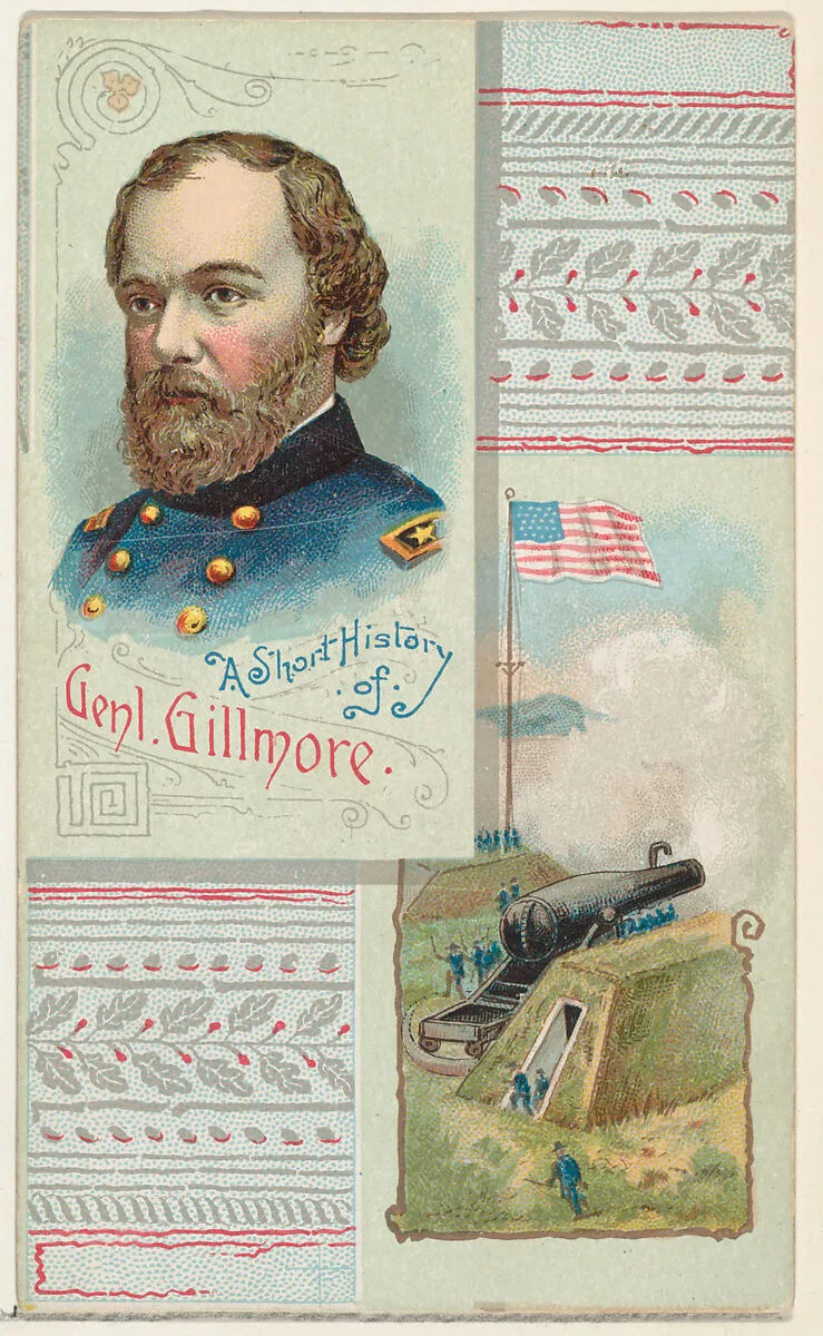 A Short History: General Quincy Adams Gillmore, from the Histories of Generals series (N114) issued by W. Duke, Sons & Co. to promote Honest Long Cut Smoking and Chewing Tobacco — Knapp & Company|W. Duke, Sons & Co.