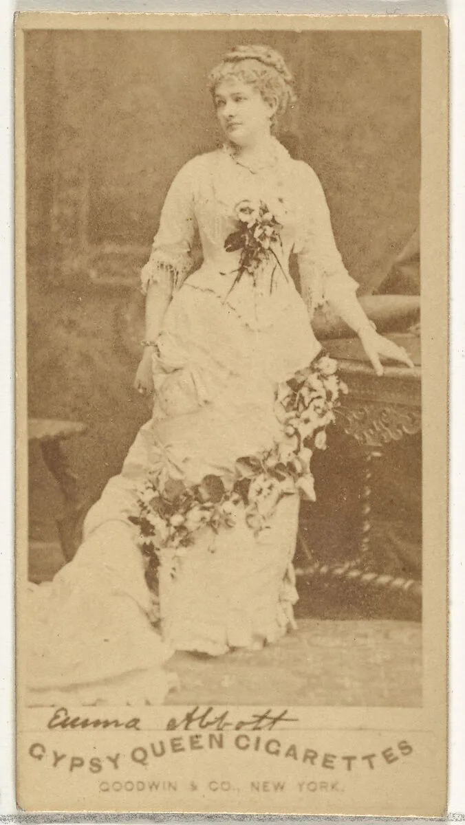 Emma Abbott, from the Actors and Actresses series (N171) for Gypsy Queen Cigarettes — Goodwin & Company
