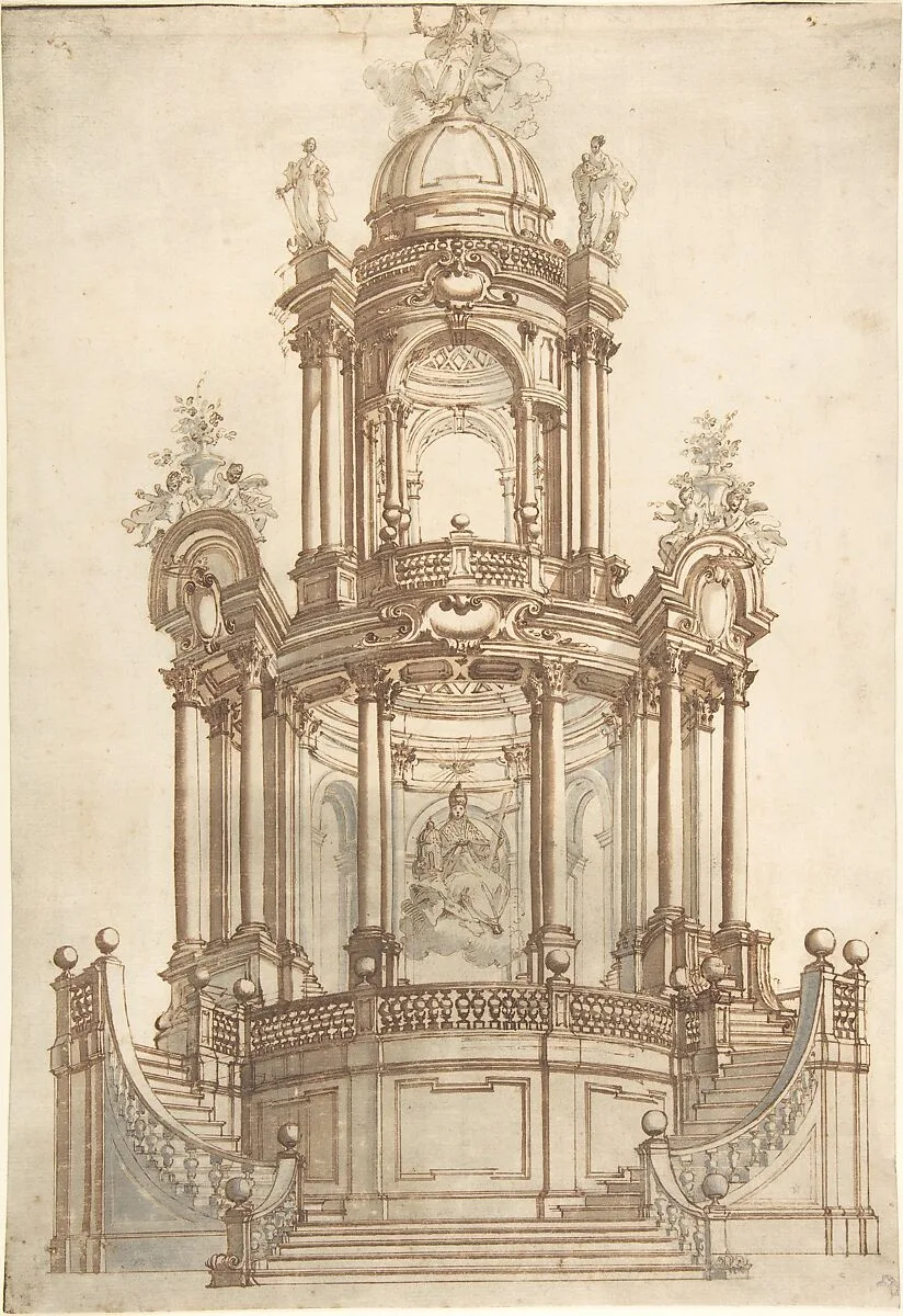 Designs for a Theatrum Sacrum — Anonymous, Italian, North Italy, 18th century