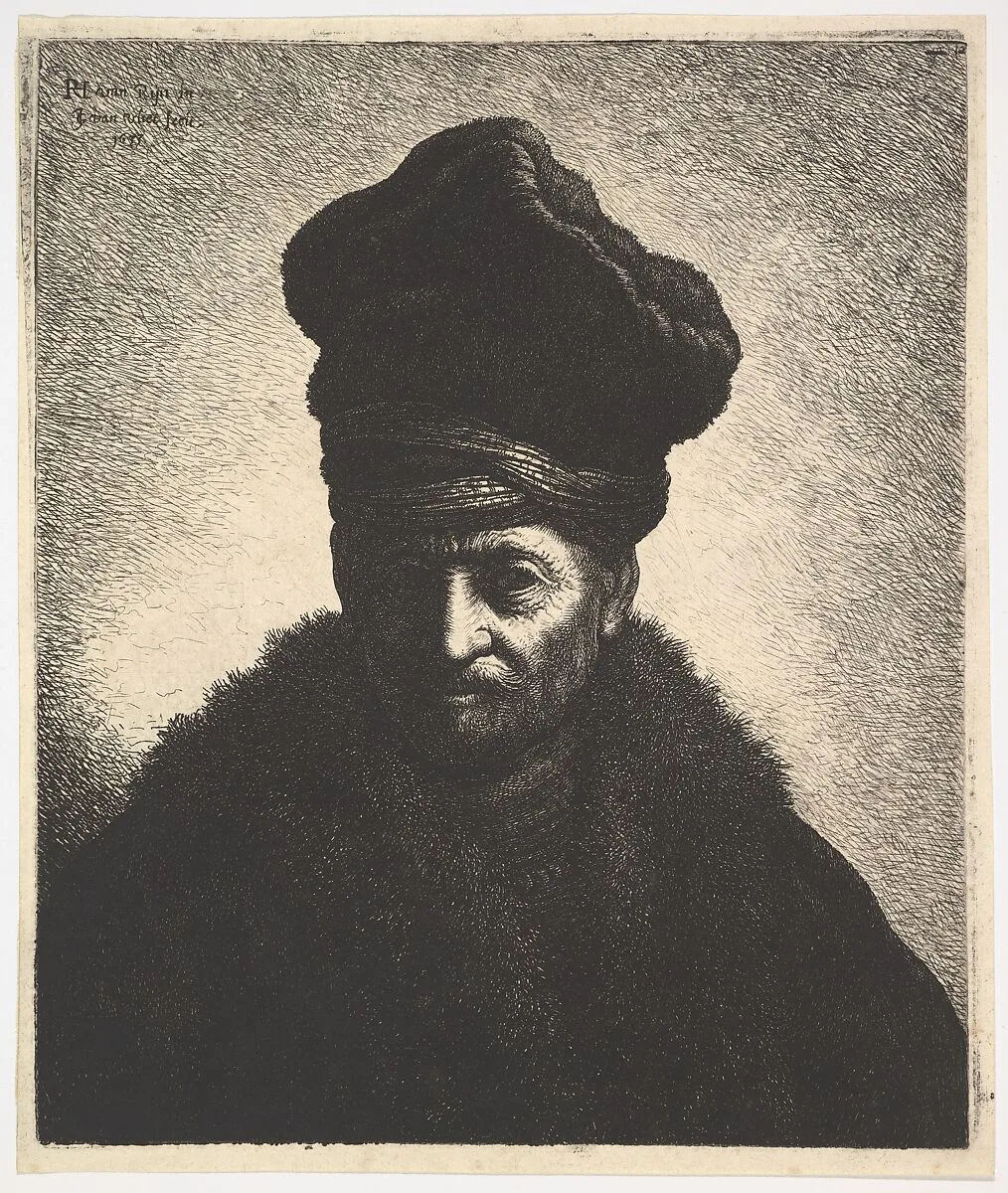 Portrait of a Man, after Rembrandt — Jan Georg (Joris) van Vliet|Rembrandt (Rembrandt van Rijn)