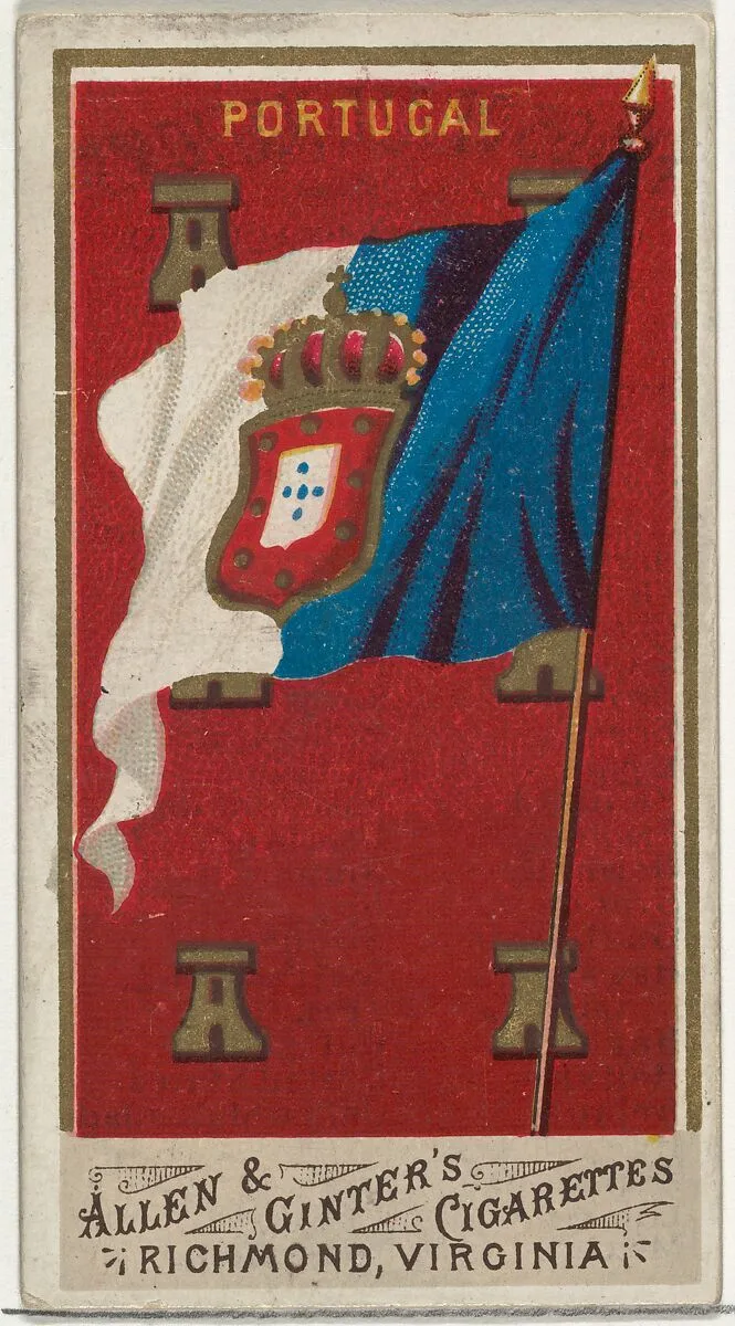 Portugal, from Flags of All Nations, Series 1 (N9) for Allen & Ginter Cigarettes Brands — Allen & Ginter