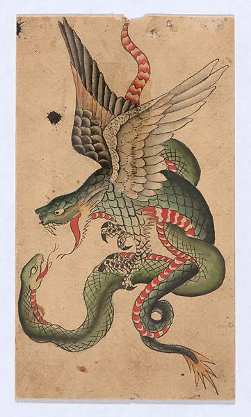 Tattoo Design with a Dragon and Snake (Inspired by Japanese Examples) — Clark & Sellers