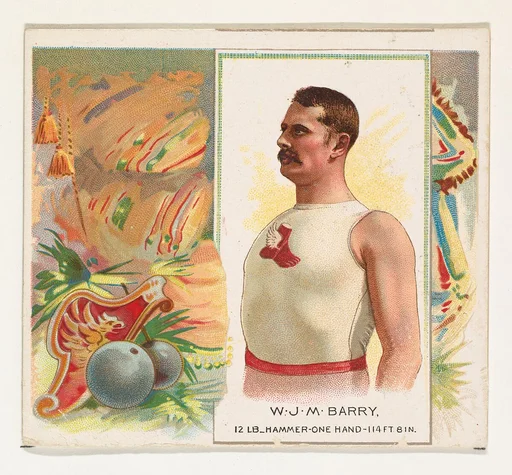 W.J.M. Barry, Hammer Throw, from World's Champions, Second Series (N43) for Allen & Ginter Cigarettes