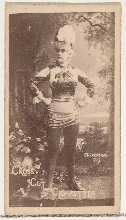 Card Number 212, Sutherland, from the Actors and Actresses series (N145-1) issued by Duke Sons & Co. to promote Cross Cut Cigarettes — W. Duke, Sons & Co.