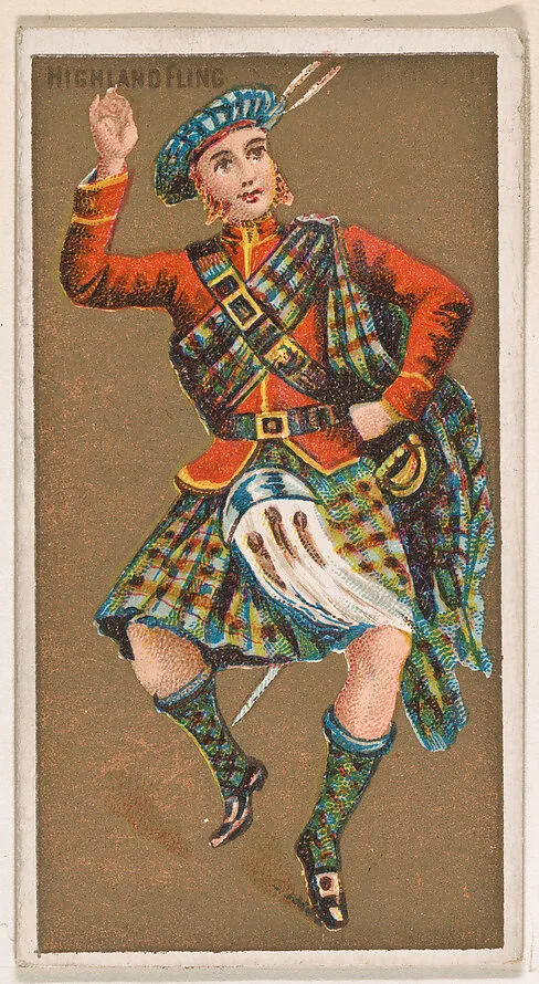 Highland Fling, from National Dances (N225, Type 1) issued by Kinney Bros. — Kinney Brothers Tobacco Company