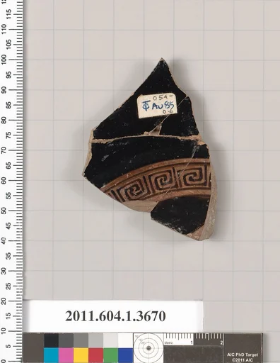 Terracotta fragment of a kylix (drinking cup)