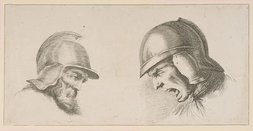 Two Heads of Old Soldiers