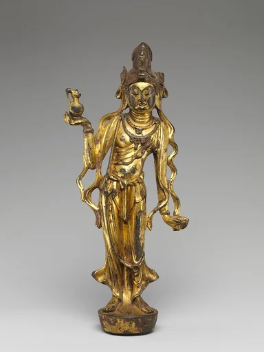 唐 青銅鎏金觀音菩薩像|Bodhisattva Avalokiteshvara (Guanyin)