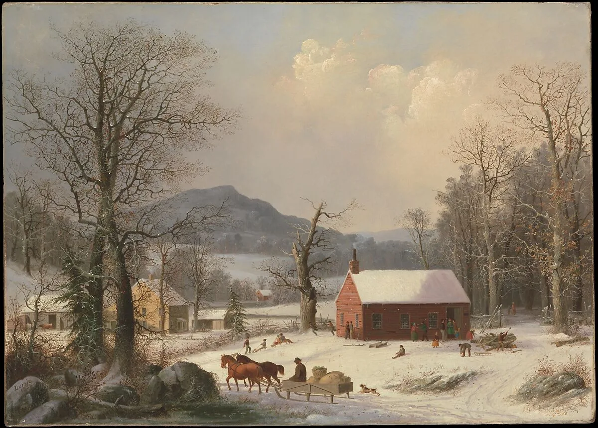 Red School House (Country Scene) — George Henry Durrie