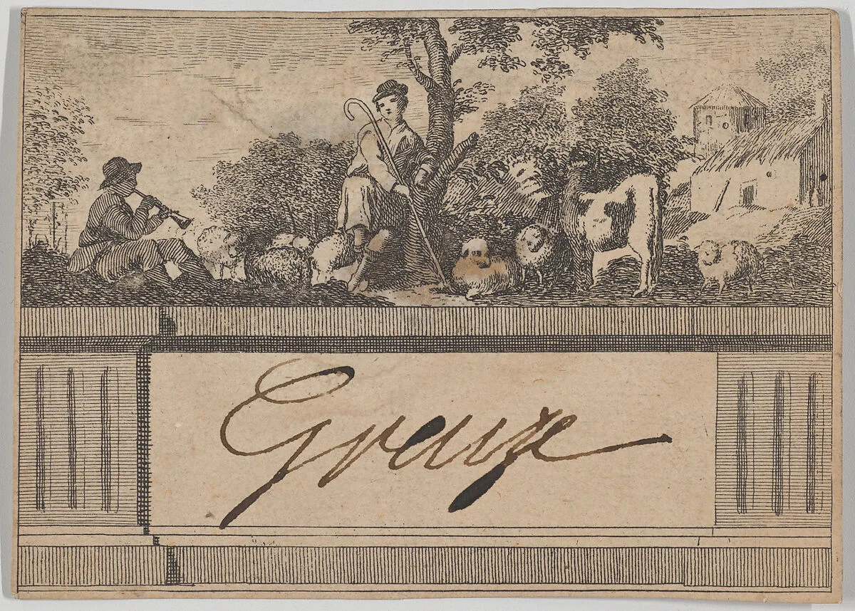 Jean-Baptiste Greuze, calling card — Jean-Baptiste Greuze
