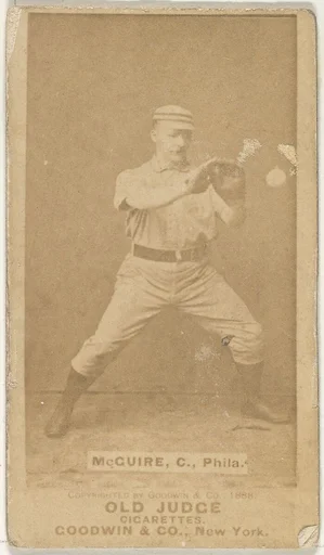 James Thomas "Deacon" McGuire, Catcher, Philadelphia, from the Old Judge series (N172) for Old Judge Cigarettes