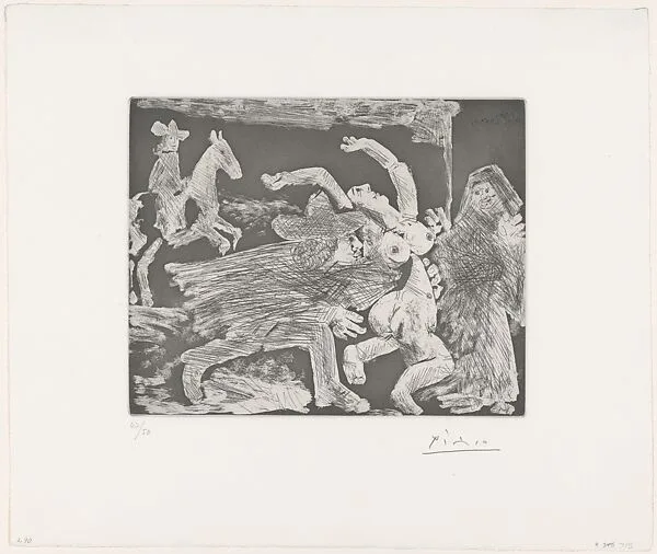 Cèlestine, Abduction, from 347 Suite — Pablo Picasso|Aldo and Piero Crommelynck|Galerie Louise Leiris