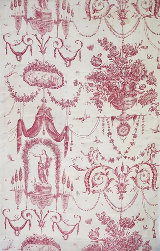 Floral print with figures