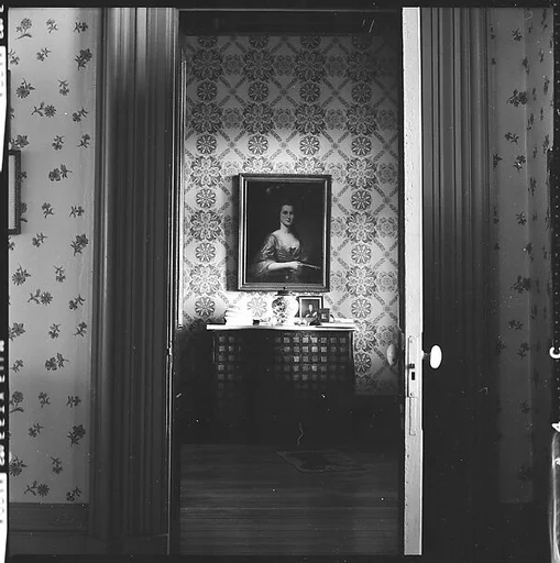 [179 Interior and Exterior Views of Mabry House, Allensville, Kentucky, and Portraits of Unidentified People Outdoors and on Horseback]